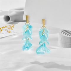 Acrylic petal summer dangle earrings