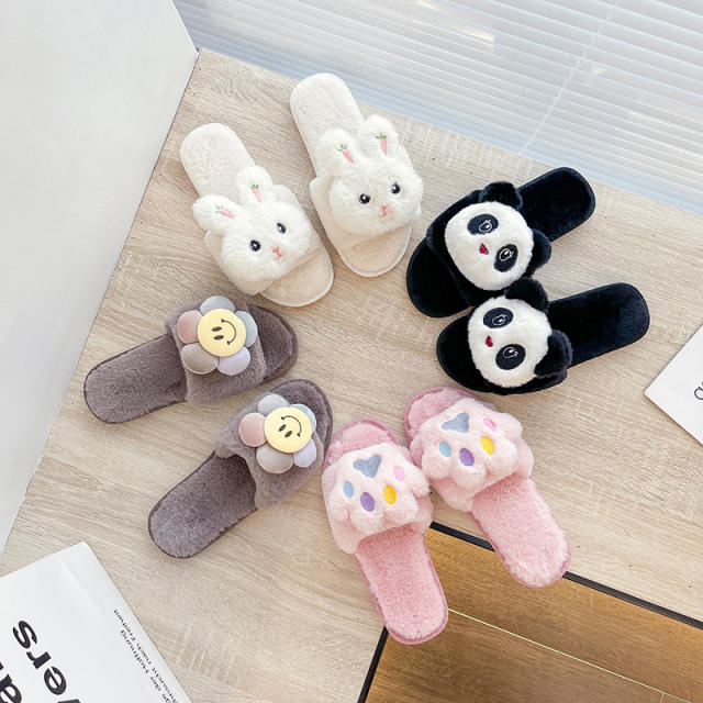 Cartoon fluffy slippers