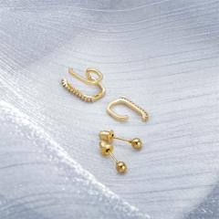 Diamond geometry ear cuff set