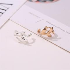 Fashion leaf copper ear cuff