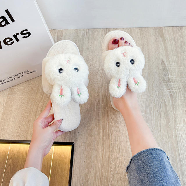 Cartoon fluffy slippers