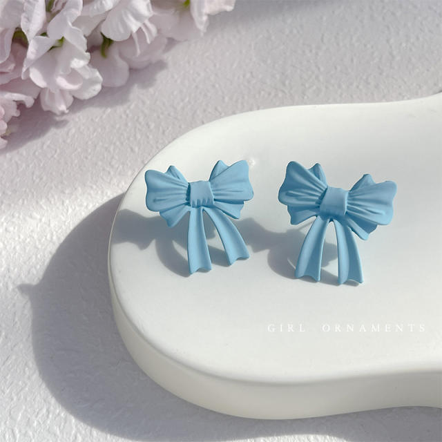 Light blue color sereis summer korean fashion ear studs