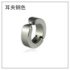Black titanium steel ear clip