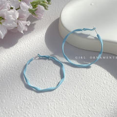 Light blue color sereis summer korean fashion ear studs