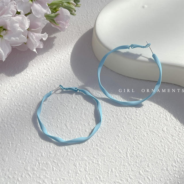 Light blue color sereis summer korean fashion ear studs