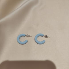 Light blue color sereis summer korean fashion ear studs