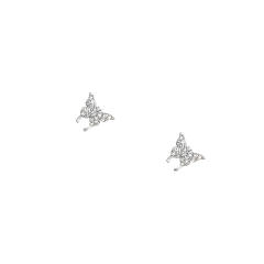 Butterfly diamond cartilage earrings ear cuff