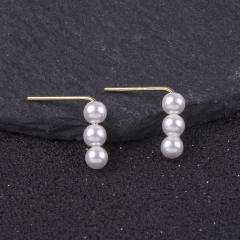 3pcs pearl clip on earrings
