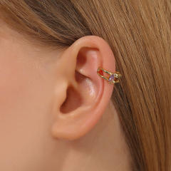 Color diamond c shape ear cuff