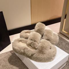 Platform fluffy  slippers