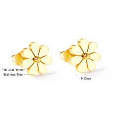 Sweet daisy stainless steel ear studs