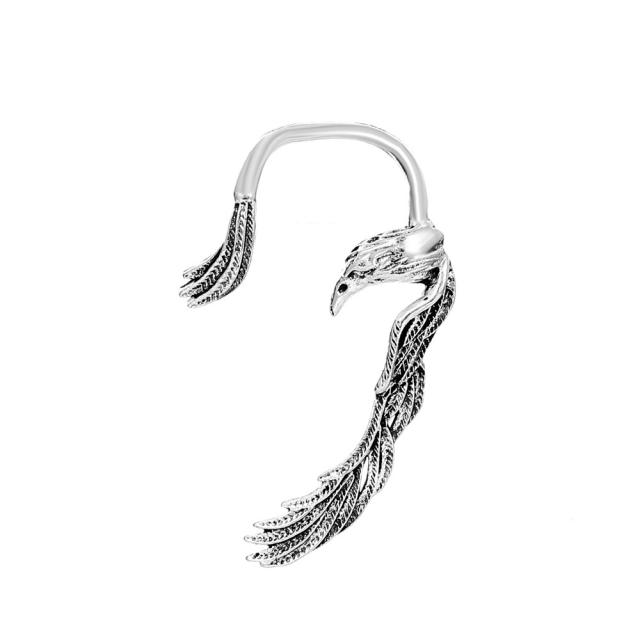 Retro dragon pattern alloy wrap earrings