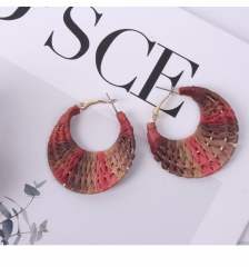Handmade national trend hoop earrings