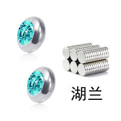 Colorful diamond titanium steel unisex earrings