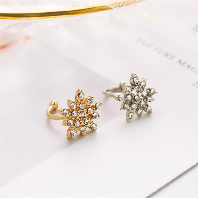 Diamond snowflake ear cuff