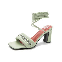 Strappy block heels sandals