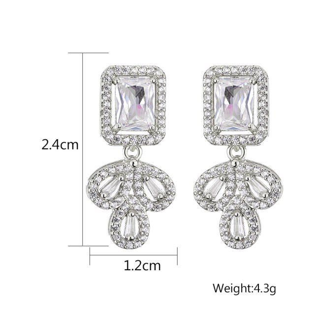 AAA cubic zircon wedding earrings