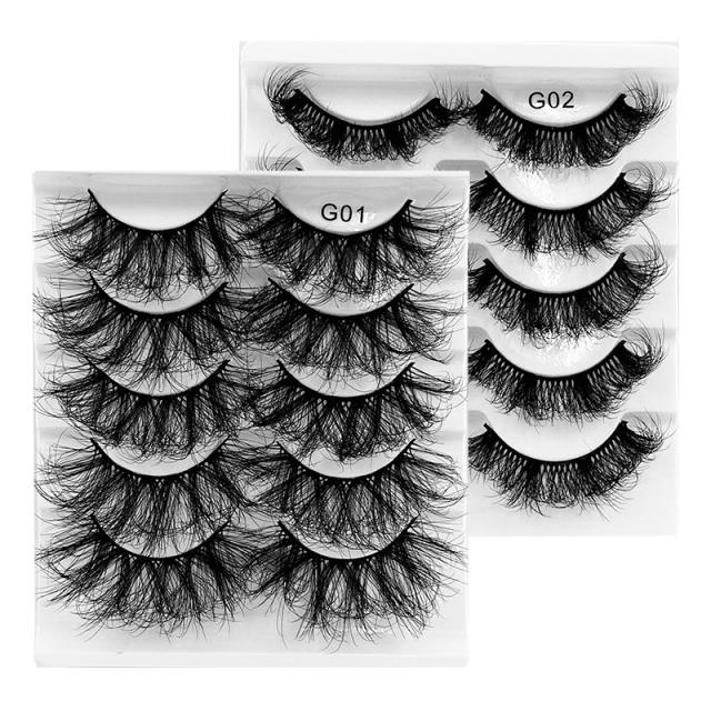 5 pair false eyelashes