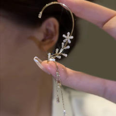 Delicate cubic zircon tassel ear wrap