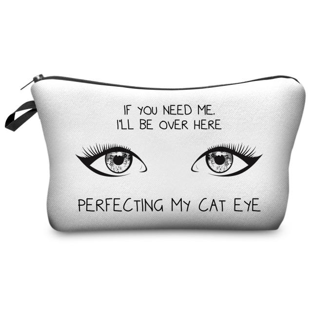 Letter cosmetic bag