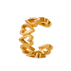Diamond C shape ear cuff
