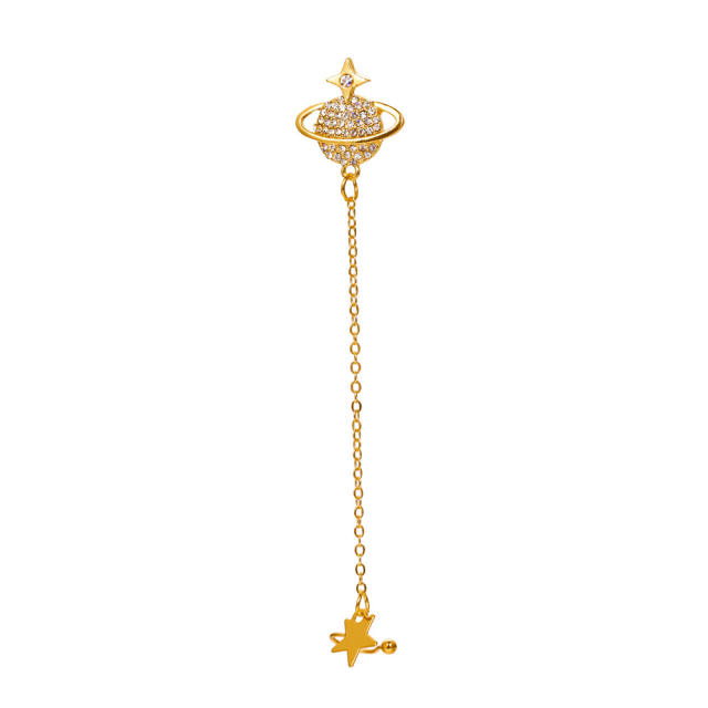 One piece diamond planet star ear cuff