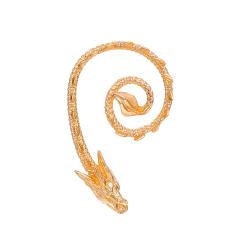 Retro dragon pattern alloy wrap earrings