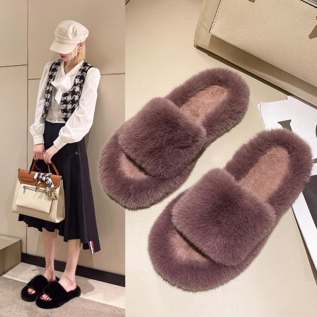 2022 fluffy slippers for women