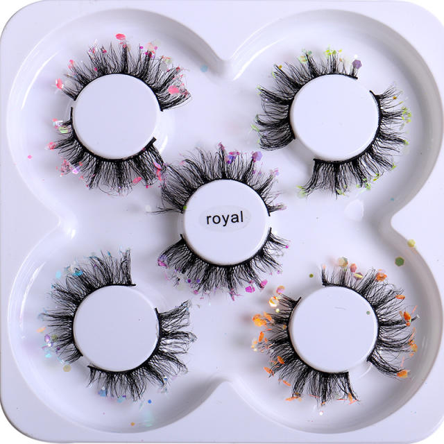 5pair party queen color false eyelashes