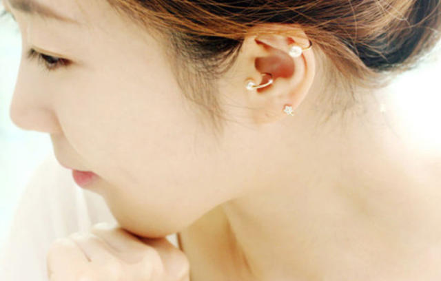 Popular pearl U shape ear cuff