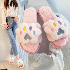 Cartoon fluffy slippers