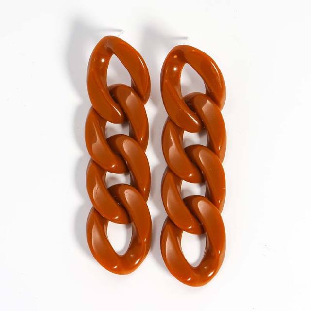 INS candy color acrylic chain dangle earrings