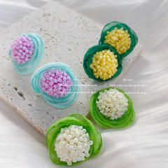 Summer handmade mesh seed beaded ear studs