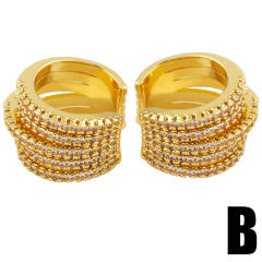 Diamond angel wing clip on earrings