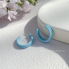 Light blue color sereis summer korean fashion ear studs