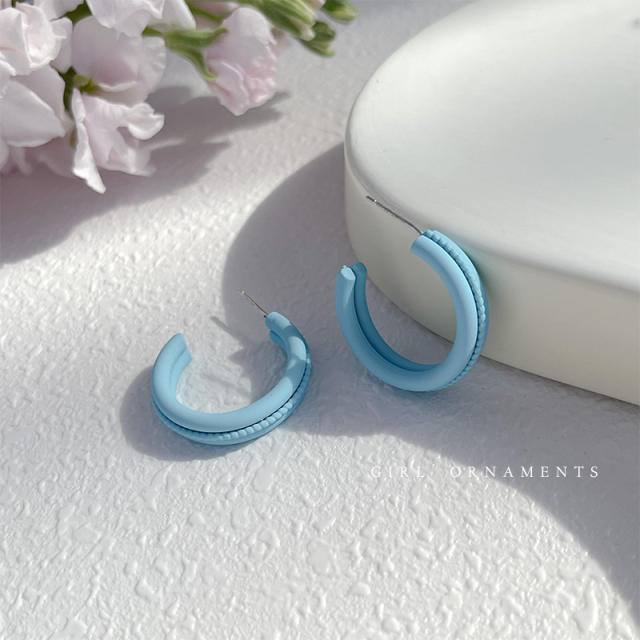 Light blue color sereis summer korean fashion ear studs