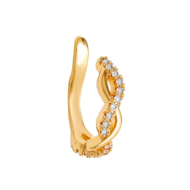 Diamond C shape ear cuff