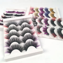 5pair colorful false eyelashes