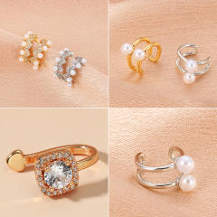 Diamond C shape ear cuff