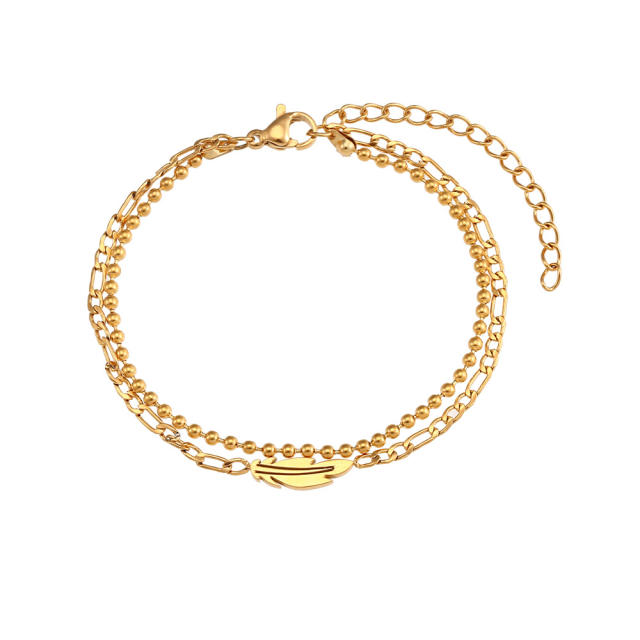 INS dainty layer stainless steel bracelet
