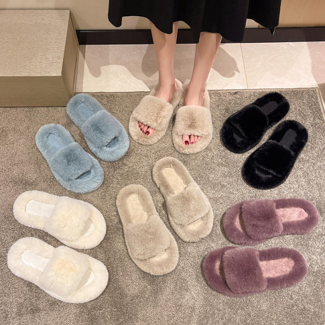 2022 fluffy slippers for women
