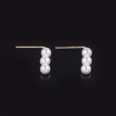 3pcs pearl clip on earrings