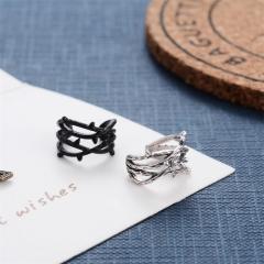 Double C leaf ear cuff