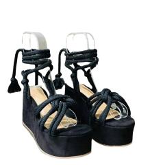 Wedge strappy sandals