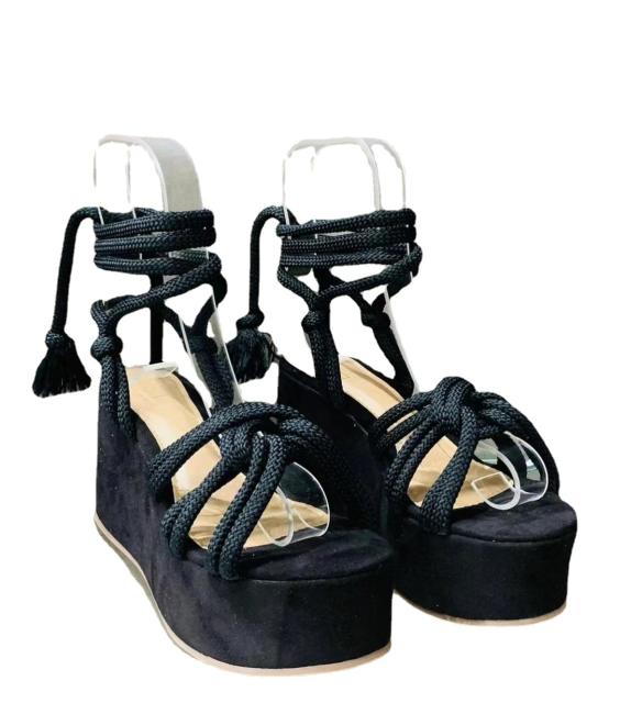 Wedge strappy sandals
