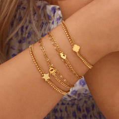 INS dainty layer stainless steel bracelet