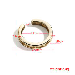 Fashion hollowed out alloy ear cuff