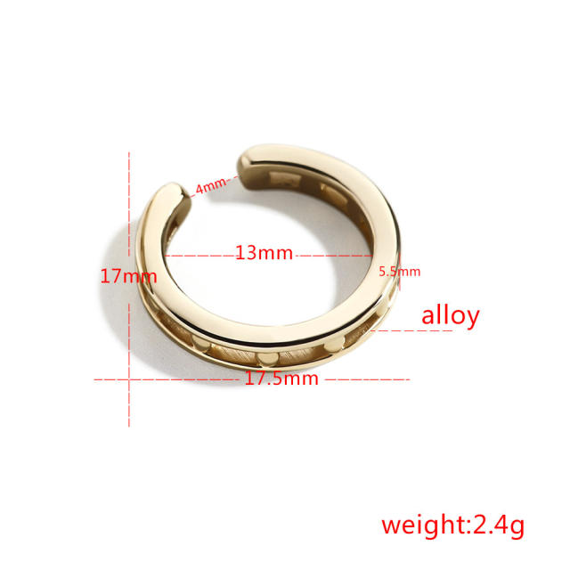 Fashion hollowed out alloy ear cuff