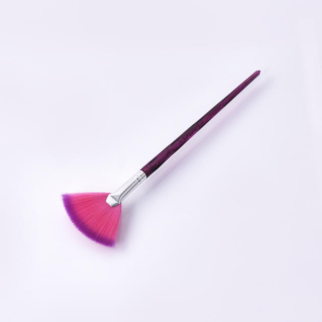 Fan shaped makeup brush