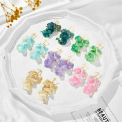 Acrylic petal summer dangle earrings